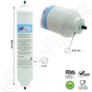 Filtro Acqua per Frigorifero BOSCH DAEWOO ELECTROLUX HOTPOINT ARISTON INDESIT LG PANASONIC SAMSUNG UNIVERSALE WF005