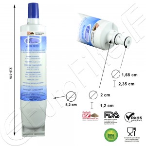 Fridge Water Filter for WHIRLPOOL WF014K KDF Fluid Treatment